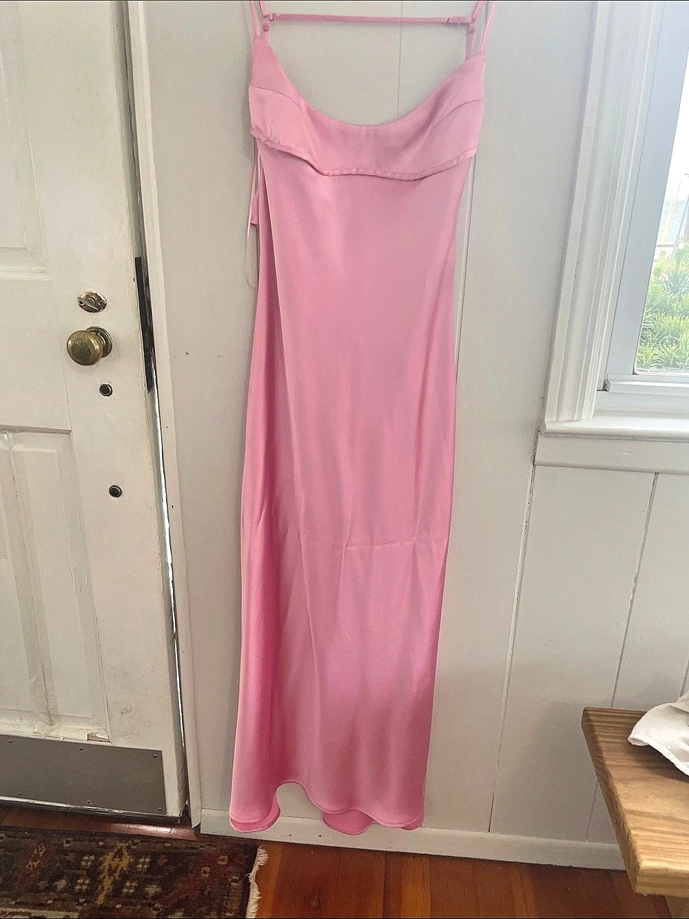 Zara Satin Slip Maxi Dress Pink Maxi Dress Size Medium